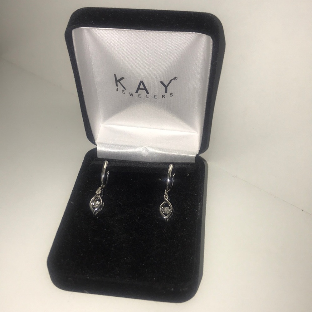 Diamond earrings from Kay Jewelers.